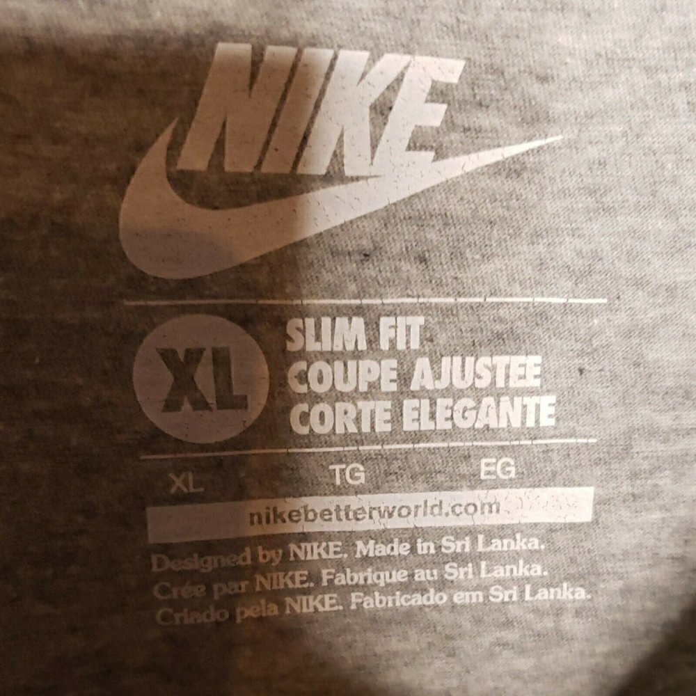 Nike Womens Slim Fit Grey Nasty Nice Short Sleeve Top XL - Picture 4 of 4